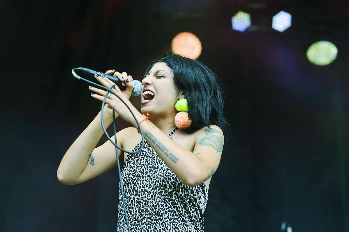 Jessica Hernandez of Jessica Hernandez & The Deltas performs on day 2 of Lollapalooza at Grant Park on August 1, 2015 in Chicago, Illinois.