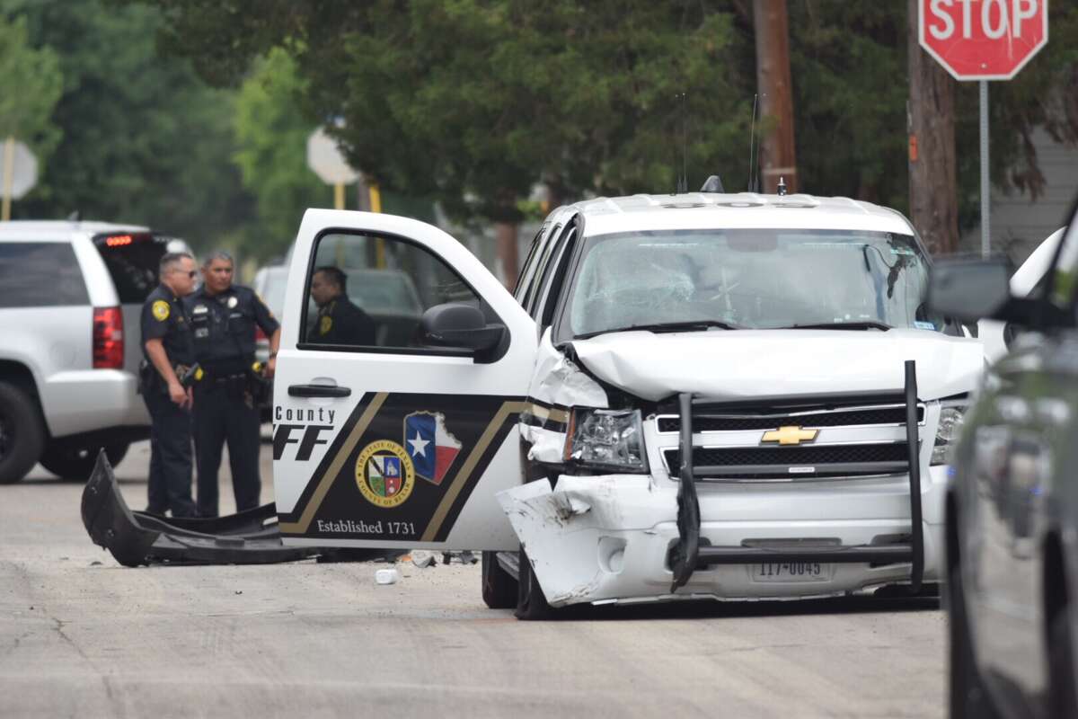 Two Bexar County deputies were involved in a collision Thursday, May 18, 2017, in the West Side.