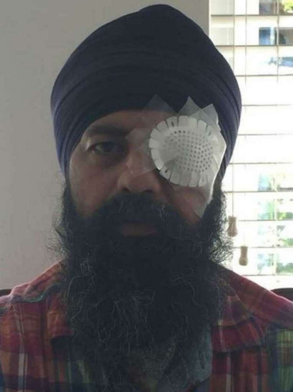 Maan Singh Khalsa, 41, was attacked by a group of men in Richmond last month. Khalsa said the man cut his hair in the assault, which he keeps unshorn as a part of his Sikh religion.