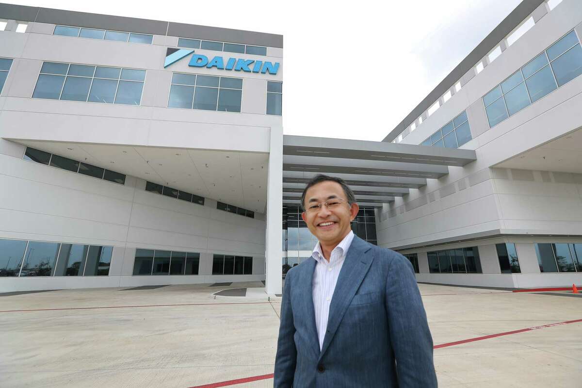 Takeshi Ebisu, President and CEO of Daikin North America poses for a photo Wednesday, May 10, 2017, in Waller. Daikin's Waller plant opens on May 24. It is the world's largest building of this particular construction type (called "tilt-wall"). It's four million square feet, about the size of 40 city blocks, or 91 acres. The plant bring several thousand manufacturing jobs to Houston when it opens. They make air conditioning, heating and ventilation units. ( Steve Gonzales / Houston Chronicle )