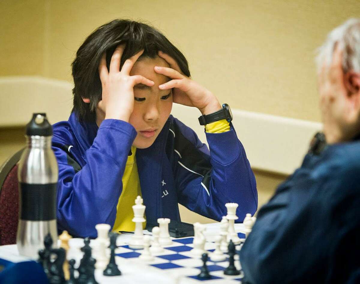 Ten year old girl youngest competitor . Chess champions from every part of  the world are competing in the second annual Chess Congress which has  opened at the Grand Hotel , Margate .