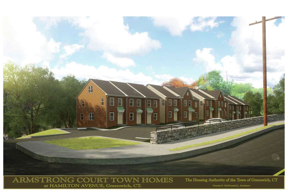Artist's rendering of new units planned for Amrstrong Court.
