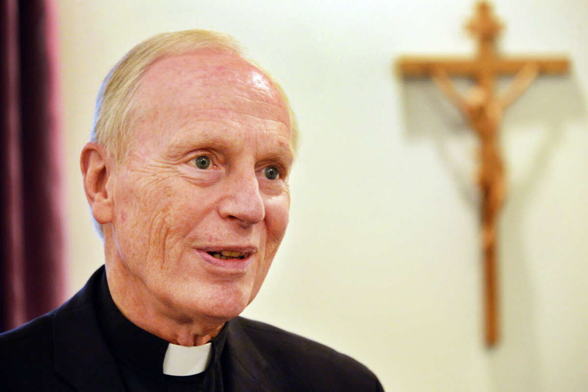 Bishop Howard Hubbard is pictured in his office Wednesday, Sept. 11, 2013, at the Albany Diocese Pastoral Center in Albany, NY. (John Carl D'Annibale / Times Union)