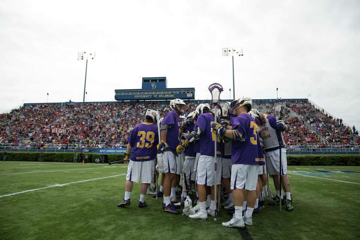 May 21, 2017; Newark, DE, USA; The Albany Great Danes against Maryland Terrapins in the NCAA Quarterfinals at the University of Delaware's Delaware Stadium in Newark, DE. (Brian Schneider / UAlbany Athletics)