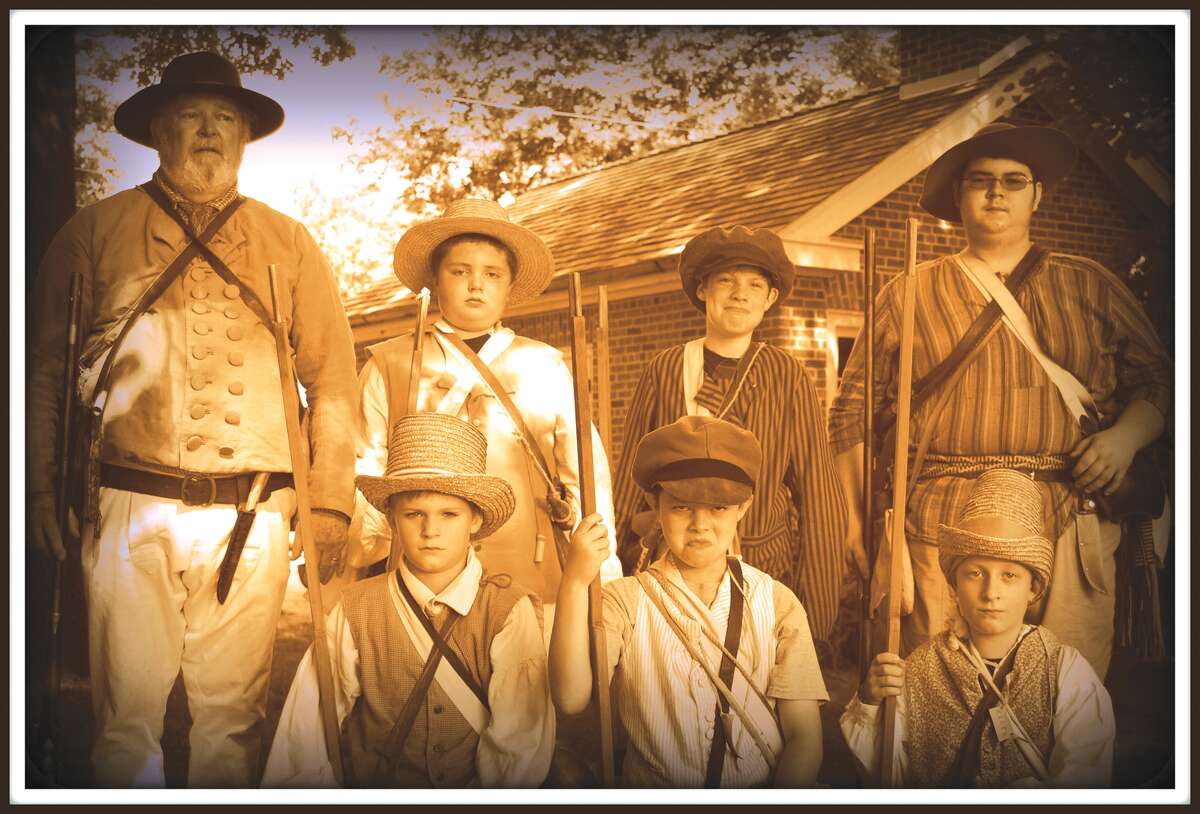 Pictured are participants in a previous Stephenson House militia camp.