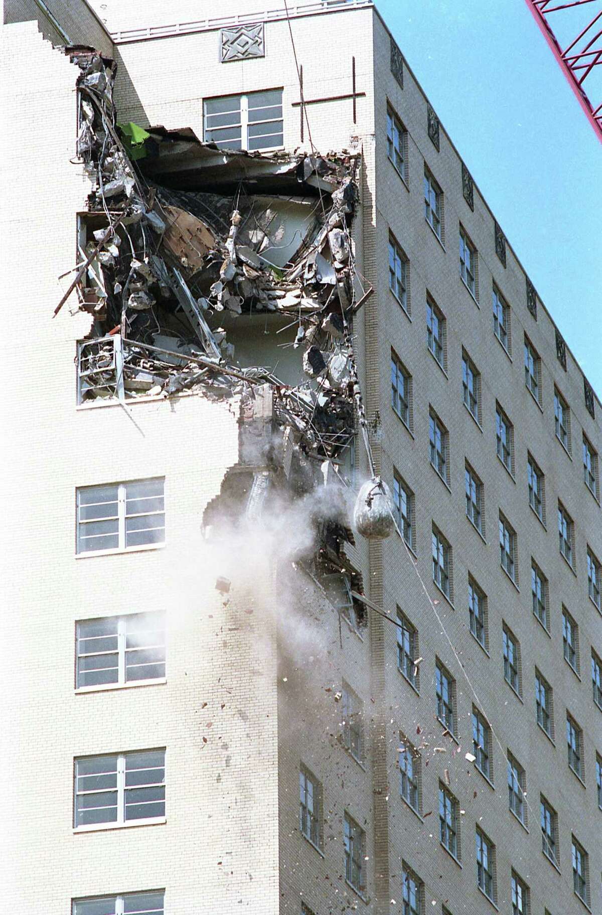 The famous Shamrock Hotel's demolition began this week 30 years ago.