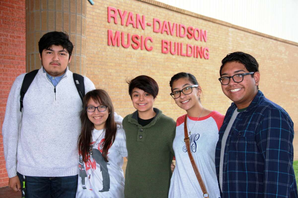Fernando Flores (left), Samantha Hernandez, Jaicei Luera, Catherine Delgado and Matthew Tijerina were selected following tryouts as drum majors for the 2017-2018 Plainview High School “Powerhouse of the Plains” marching band.