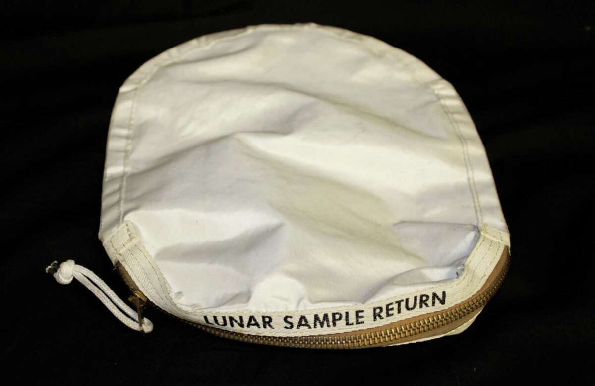 This sample bag of lunar dust from the 1969 moon landing by the Apollo 11 crew was put up for auction in 2015 and bought by a collector in Illinois.