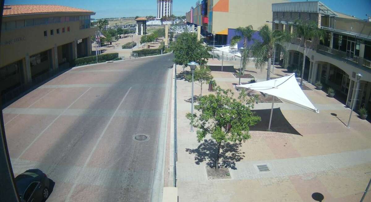 The Laredo side of International Bridge I is shown in this security cam footage from Wednesday, May 24, at 11:19 am. The bridge temporarily closed Wednesday morning due to a bomb threat.