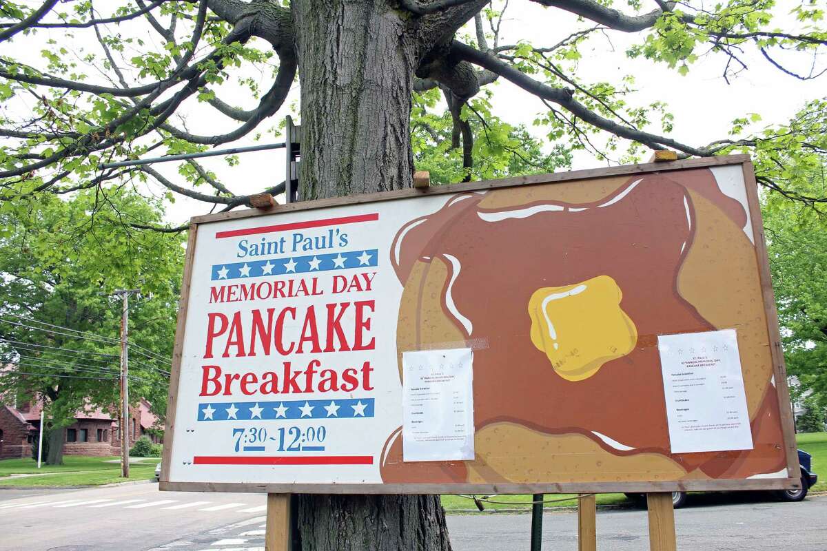 The annual pancake breakfast at St. Paul's Church is a long-time Memorial Day tradition in Fairfield. Service starts at 7 a.m. Monday, and breakfast is free for all military service personnel. For everyone else, the money raised through sales goes toward outreach programs. Fairfield,CT. 5/23/17