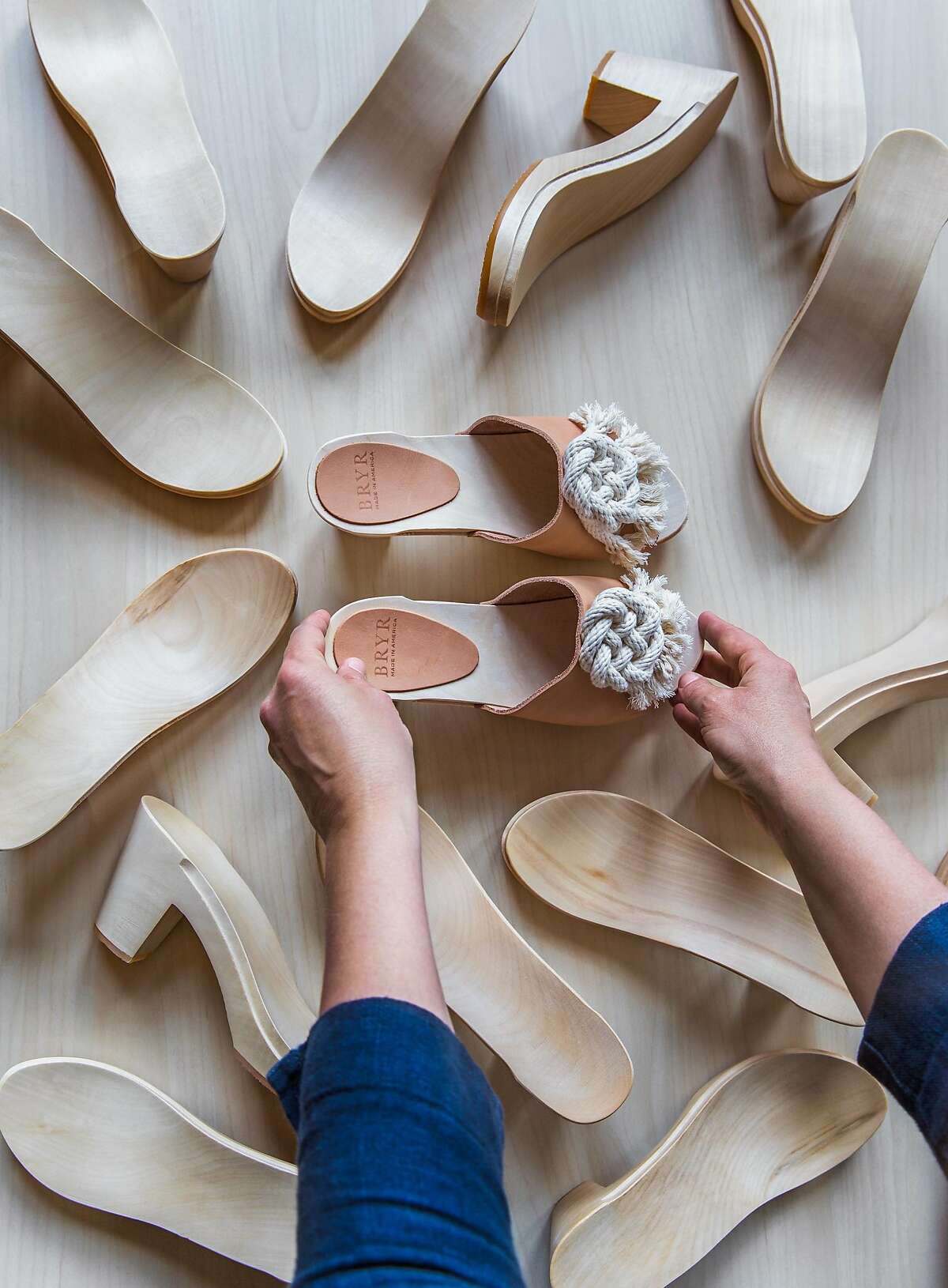 Clog company Bryr and artist Windy Chien have collaborated on this new style showing her knot art.
