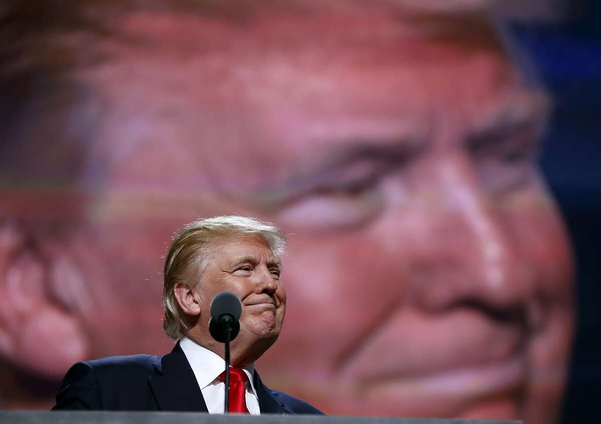 Republican Presidential Candidate Donald Trump, speaks during the final day of the Republican National Convention in Cleveland, Thursday, July 21, 2016. (AP Photo/Carolyn Kaster)