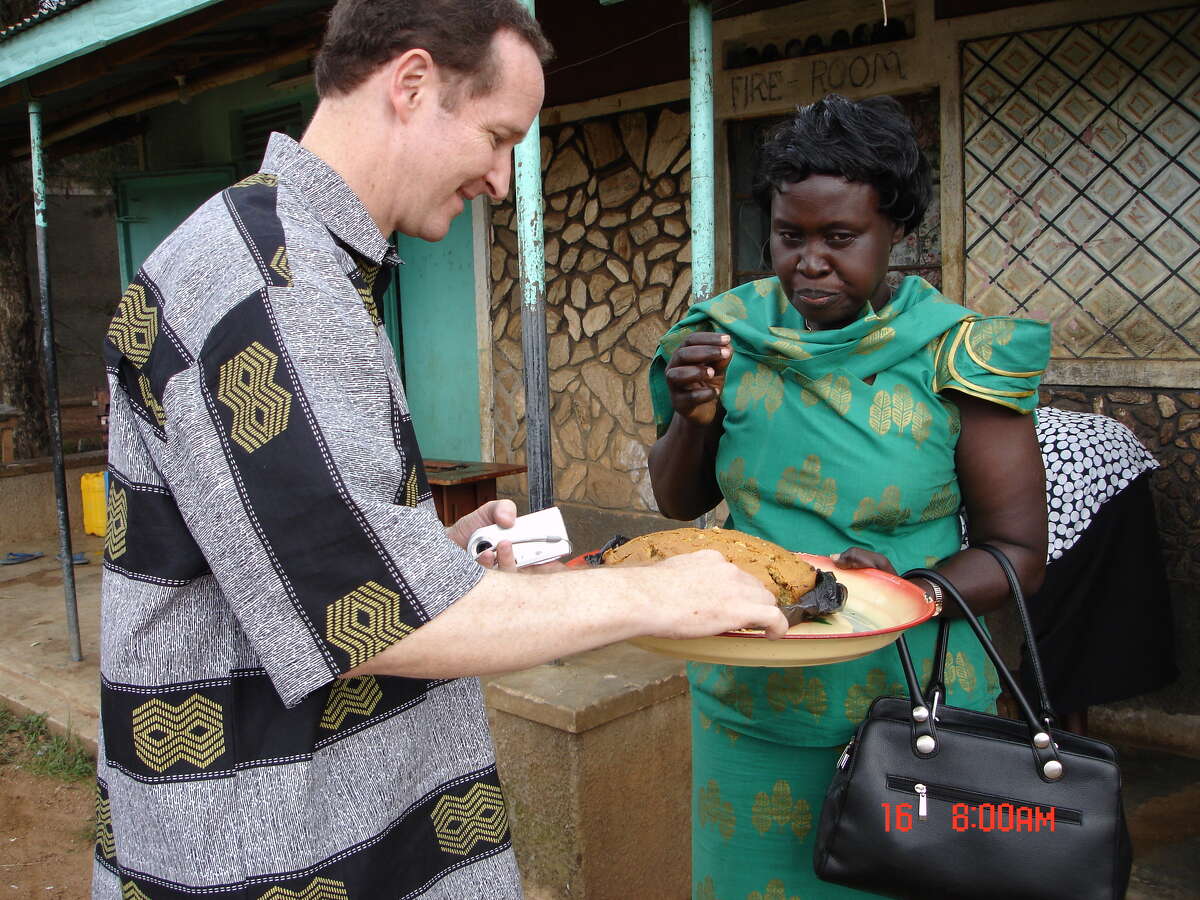 John Montgomery, founder of Houston's Bridgeway Capital Management, believe in the management philosophy known as servant leadership. His company gives away half its profits each year. His company's missions statement includes ending genocide as a goal. He frequently works with aid groups in Rwanda to promote peace and reconciliation.