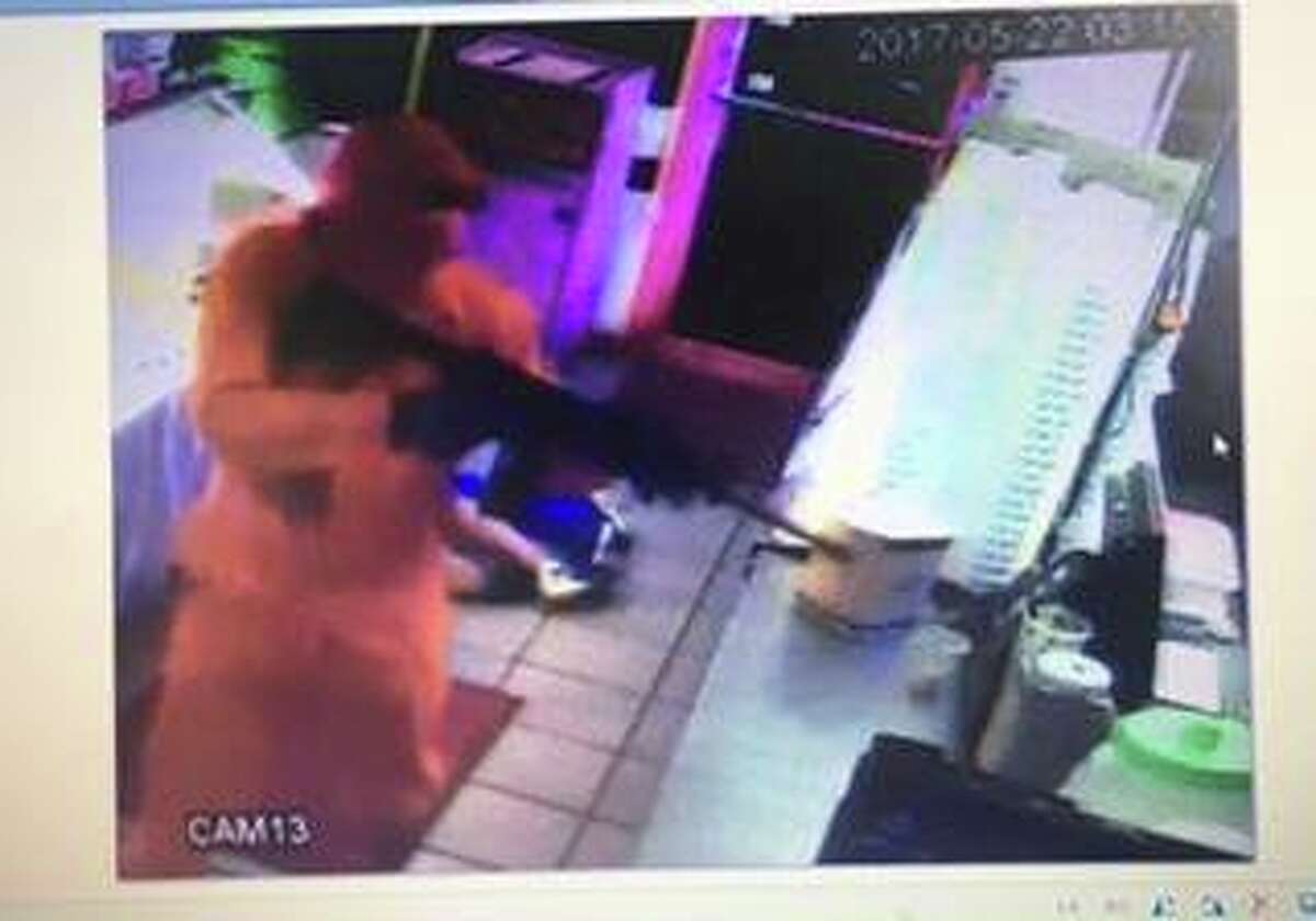 Surveillance camera photo taken from an aggravated robbery at La Salsita, 612 Washington Blvd., on May 22, 2017.