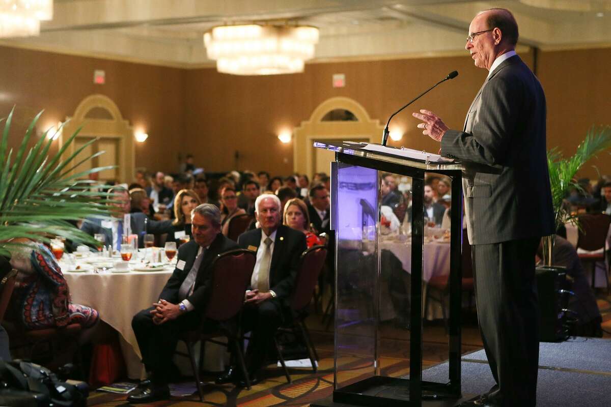 County Judge Nelson Wolff gives his annual "State of the County" address, hosted by the North San Antonio Chamber of Commerce, at the Omni San Antonio Hotel at the Colonnade on Friday, May 26, 2017. MARVIN PFEIFFER/ mpfeiffer@express-news.net