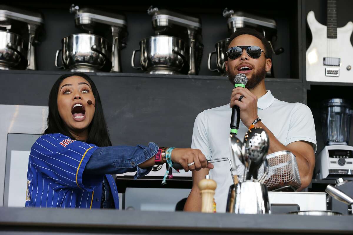 Stephen Curry and Ayesha Curry during BottleRock at the Napa Valley Expo on Friday, May 26, 2017, in Napa, Calif.