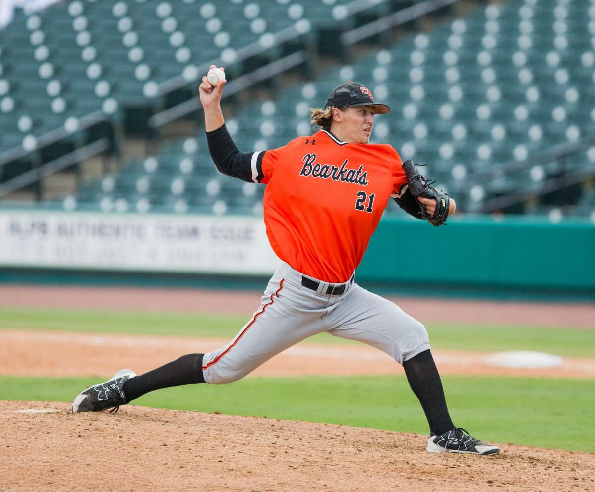 PHOTOS: Former Houston high school stars taken in the 2019 MLB Draft  Sam Houston St. pitcher Nick Mikolajchak (21) deliver the pitch in the ninth inning of a baseball game during the Southland Conference Tournament between University of New Orleans vs Sam Houston State University at Constellation Field, Friday, May 26, 2017, in Sugarland. Sam Houston St. defeated New Orleans 7-1. (Juan DeLeon/for the Houston Chronicle ) >>>See where former Houston-area players ended up in this year's draft ... 