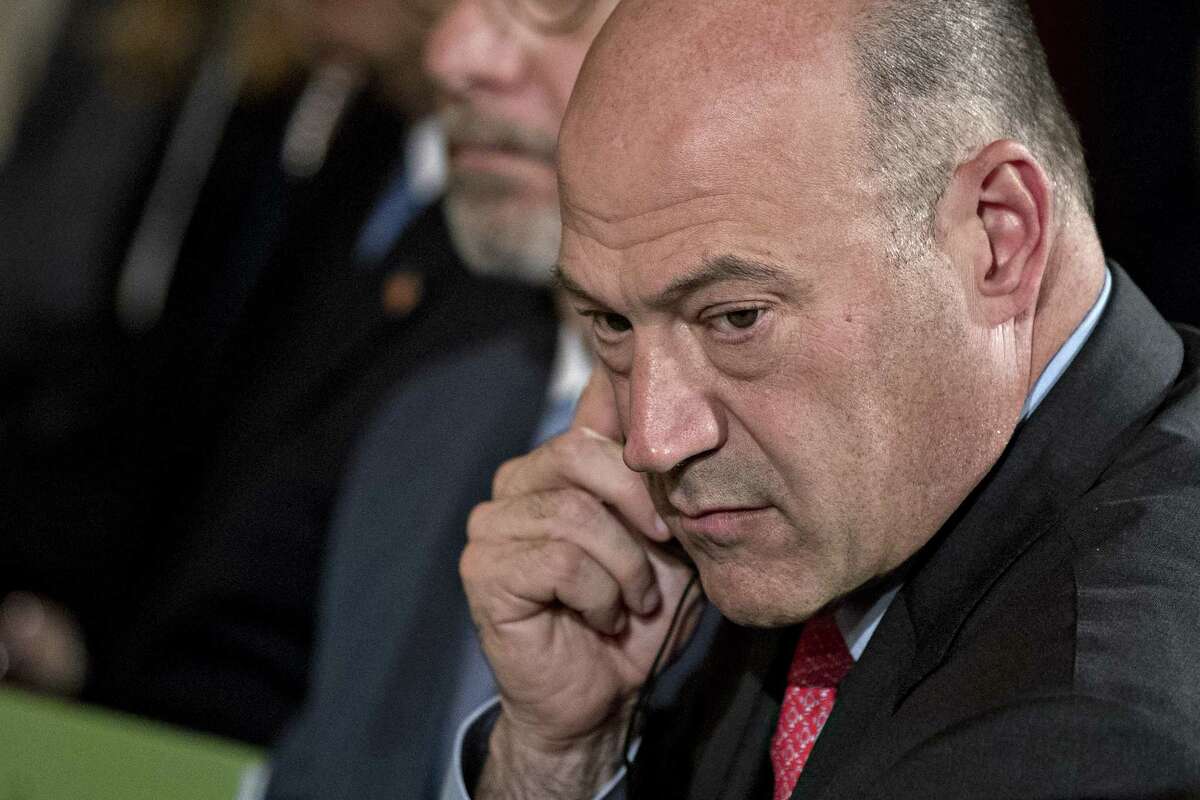 Gary Cohn, director of the U.S. National Economic Council, listens to an interpretation during a news conference with U.S. President Donald Trump and Juan Manuel Santos, Colombia's president, not pictured, in the East Room of the White House in Washington, D.C., U.S., on Thursday, May 18, 2017. As Colombia's five-decade conflict with Marxist rebels winds down, Santos is battling to keep Washington's interest in the country that receives the greatest amount of U.S. aid in the Americas. Photographer: Andrew Harrer/Bloomberg