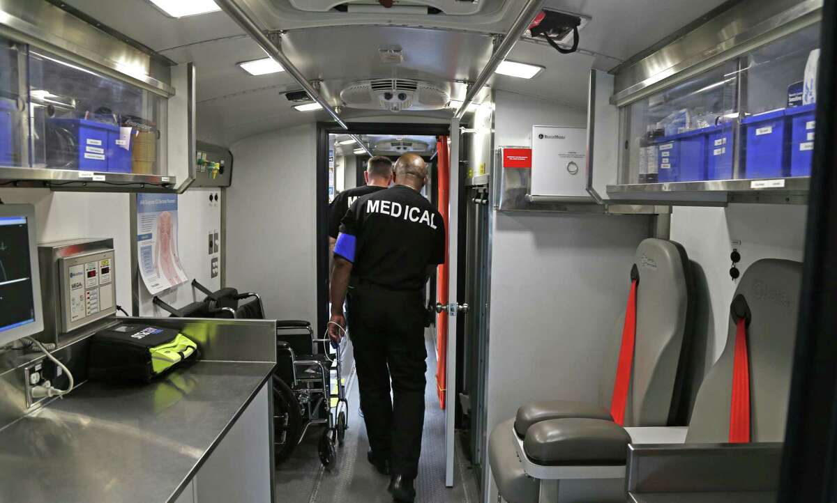 Inside of the Medical Care and Disaster Recover on Wheels unit. RK Emergency Management is a newly created San Antonio business that aims to cater to emergency responders. We are featuring it as part of a story about hurricane preparedness. The vehicles we want photos of are at 1220 E. Commerce, HQ of the RK Group on Tuesday, May 16, 2017