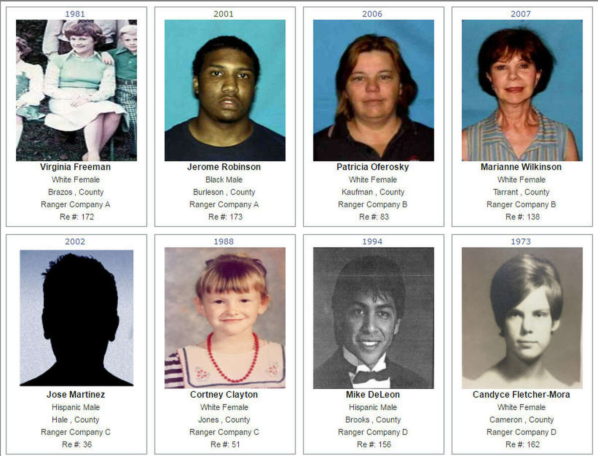 The Texas Rangers and the Department of Public Safety have turned online for help in solving cold cases. The agencies have the Top 12 unsolved cases in Texas on their website as well as the cases from Company A, which includes Houston and much of East Texas. Scroll through the galleries to see the Top 12 unsolved murders in Texas as well as unsolved cases in Company A.