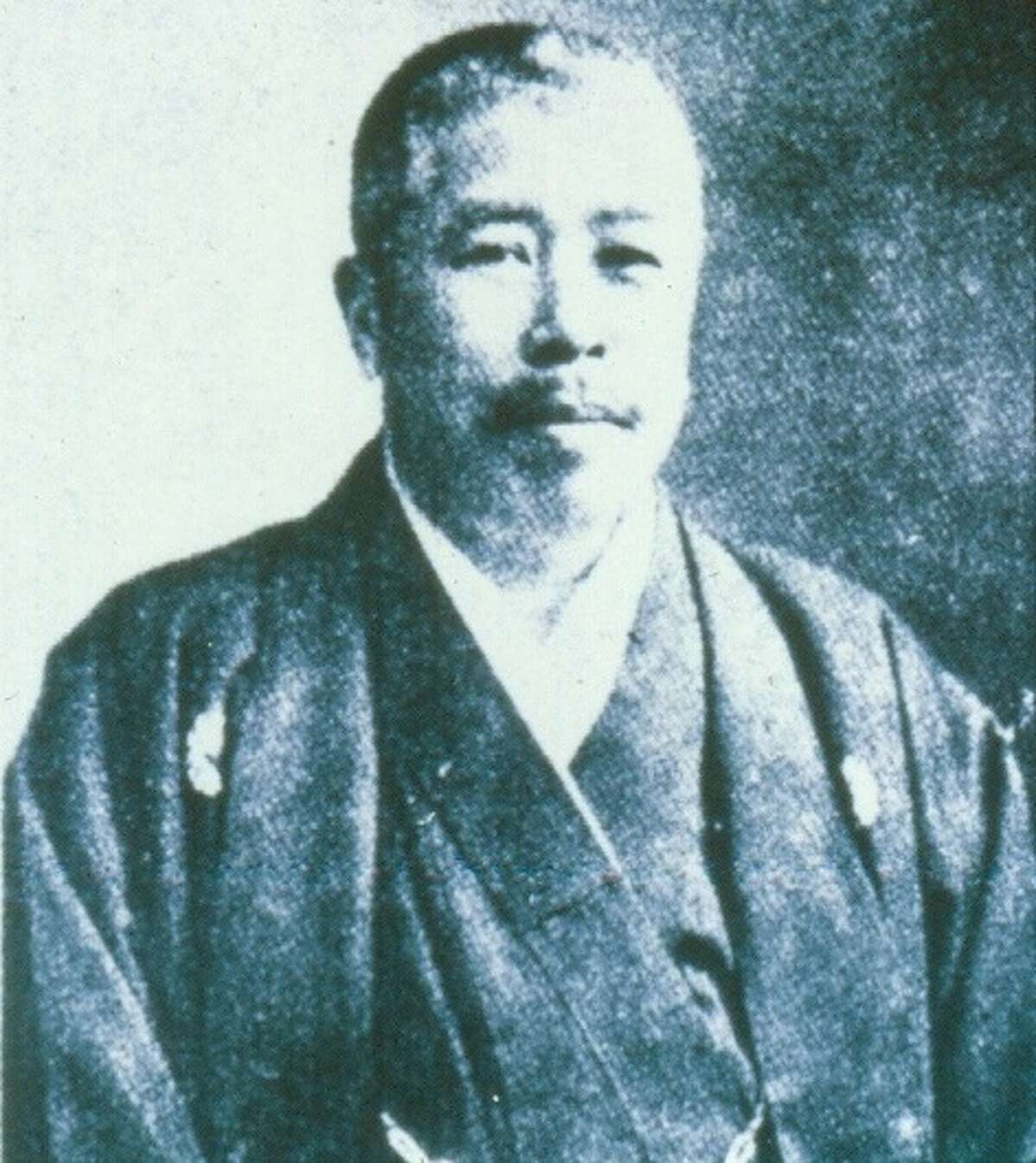 Shigetaka Shiga, a world traveler and geography professor in Japan, single-handedly underwrote and oversaw the production and transport of the Japanese Monument that was dedicated at the Alamo in 1914. This image was provided by his granddaughter for a 75-year anniversary of the monument in 1989.