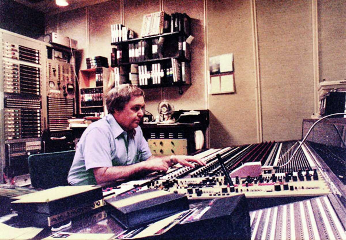 Beaumont native Don Meehan behind the console in a recording studio. Meehan will be inducted into the Museum of the Gulf Coast's music hall of fame. Image provided by Tom Neal