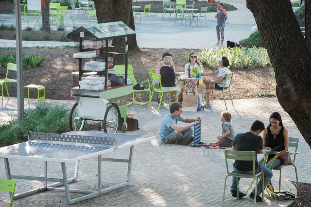 Levy Park produces a sense of true urban dwelling: Public interaction, balanced density, memorable outdoor experience, architectural appreciation and general sensory delight.