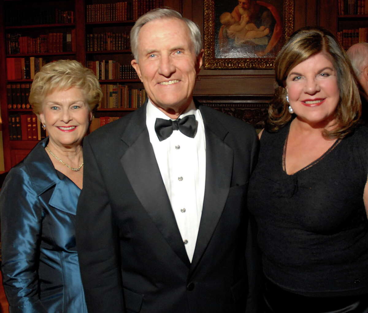 Annette and George Strake Jr. with Julia Frankel at the Rienzi Society Dinner Tuesday evening Jan. 29,2008. Strake Jr. will be attending a grand opening of the Strake-Gray Oilfield House at the Heritage Museum of Montgomery County on June 10 from 10 a.m. to noon.
