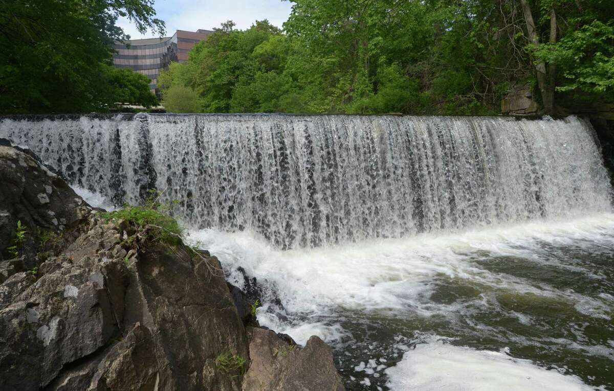 The Flock Process Dam on the Norwalk River. The long-planned removal of the Flock Process Dam could begin this year.