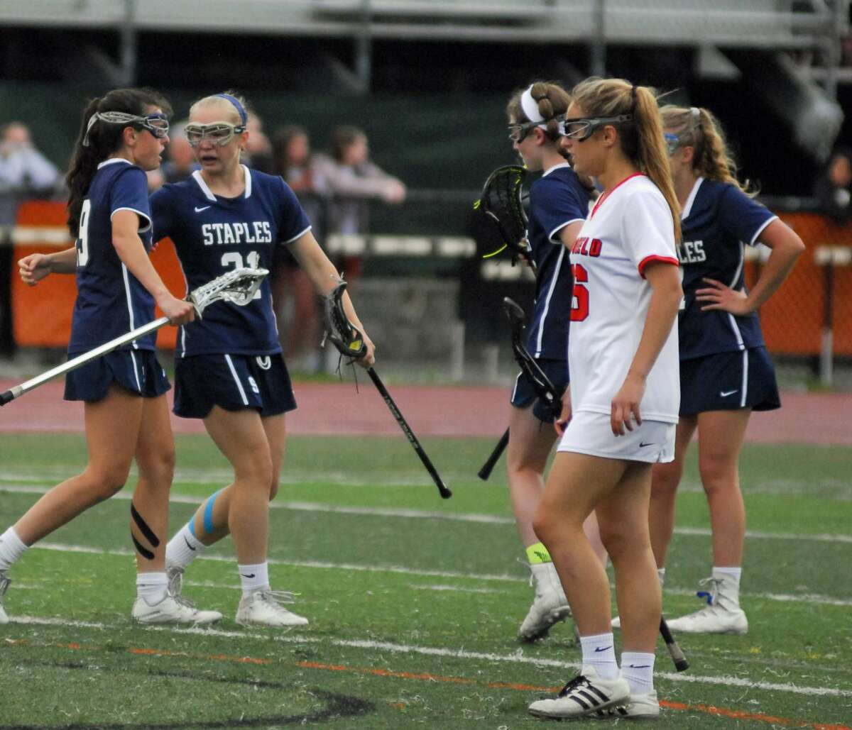 Girls lacrosse Staples edges Ridgefield in Class L first round