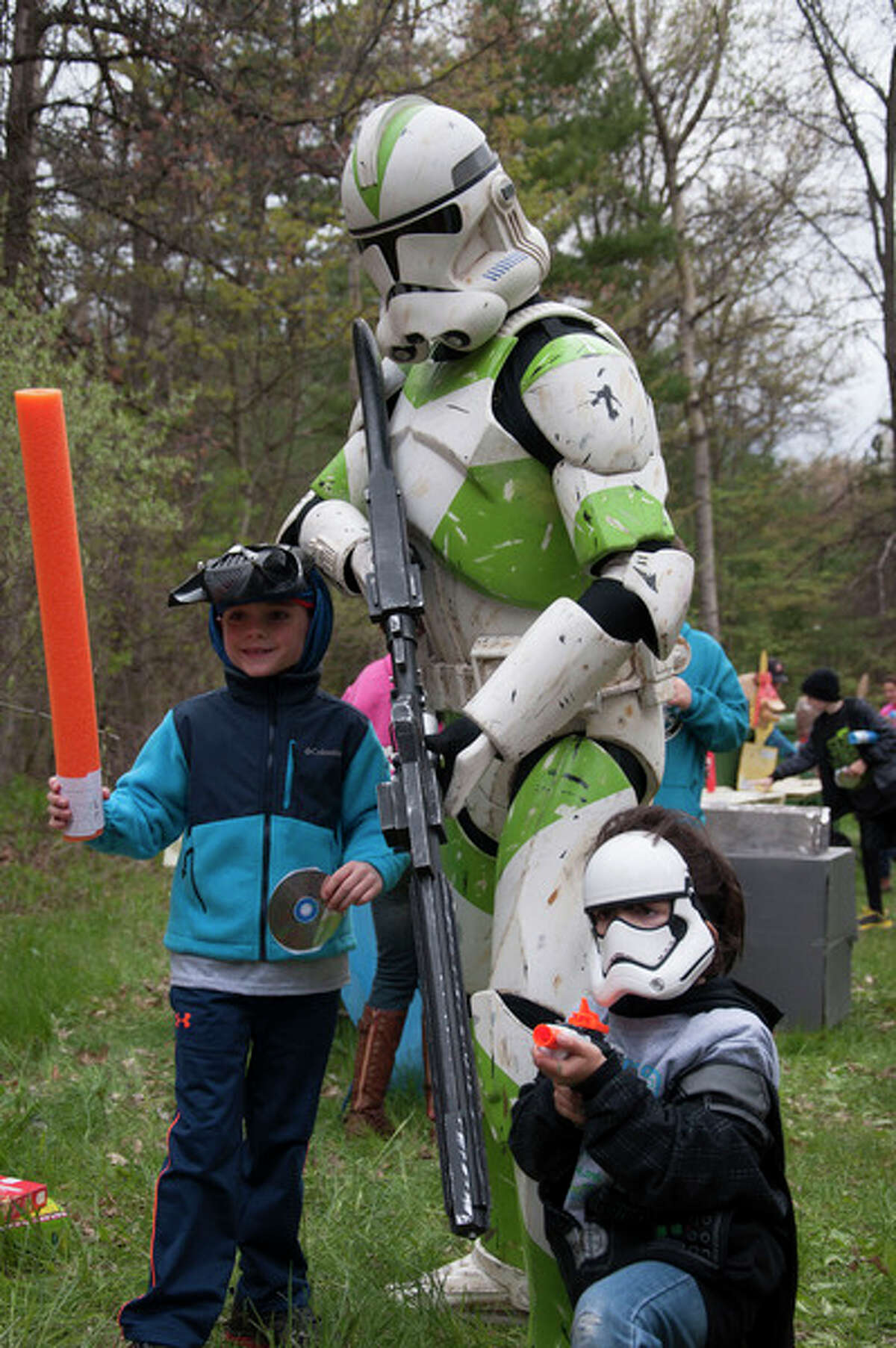 A scene from the Midland Recyclers Star Wars 5K Fun Run/Walk and one mile Jedi Training Course in 2016.