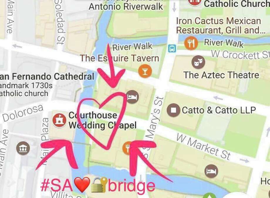 Secret River Walk 'lock bridge' international symbol of love