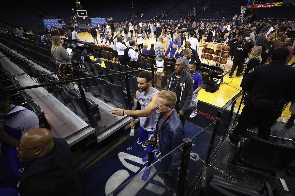 OAKLAND, CA - MAY 31: Stephen Curry #30 of the Golden State Warriors leves the court after a practice for the 2017 NBA Finals at ORACLE Arena on May 31, 2017 in Oakland, California. NOTE TO USER: User expressly acknowledges and agrees that, by downloading and or using this photograph, User is consenting to the terms and conditions of the Getty Images License Agreement. (Photo by Ezra Shaw/Getty Images)