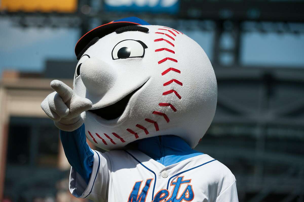 New York Mets Mascot, Mr. Met, on Display at the Citi Field