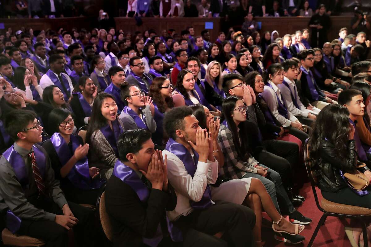 400 high school students who are graduates of the Oakland Promise Program gathered at the Scottish Rite Temple in Oakland, Ca., on Wednesday May 31, 2017, for an awards ceremony. The students are set to head to college with money provided by the Oakland Promise program and the East Bay College Fund.