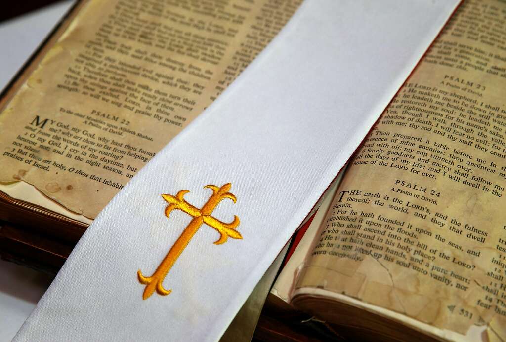 A well-used bible is opened at Ingleside Presbyterian Church on Ocean Avenue in San Francisco, Calif. on Thursday, June 1, 2017.  Photo: Paul Chinn, The Chronicle