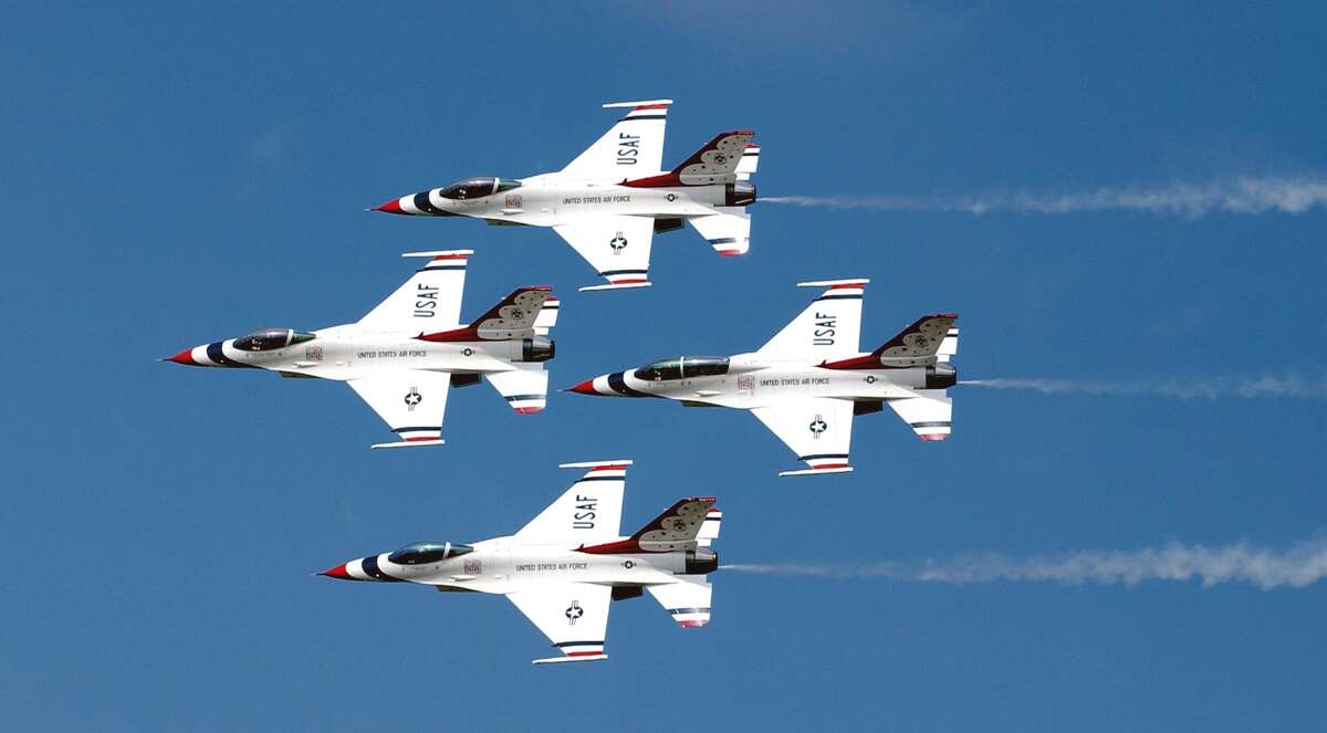 The United States Air Force's Thunderbirds will perform at Scott Air Force Base's 100th anniversary in June, 2017.