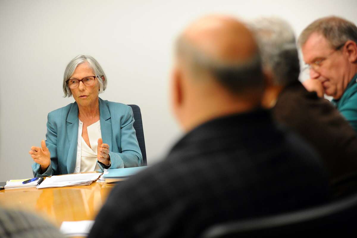 Kathryn Emmett, the city’s director of legal affairs, speaks during a Board of Representatives Land Use Committee meeting on Wednesday.