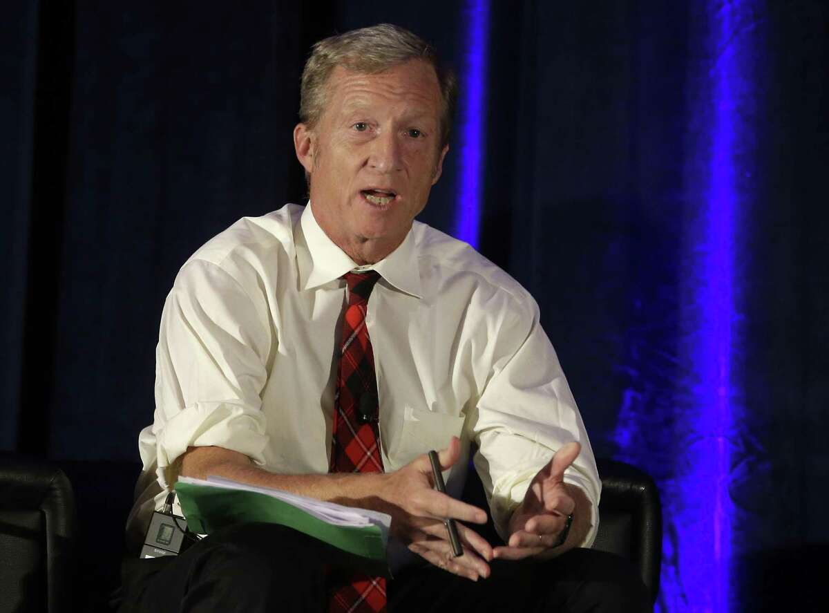 S.F. billionaire and environmental activist Tom Steyer, seen in 2015, “has considered running for office” an adviser says.
