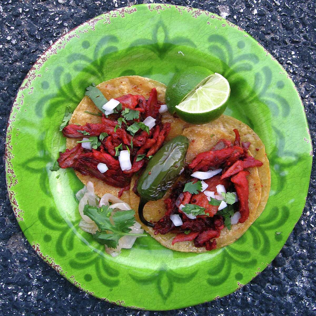 Taco of the Week: Al pastor mini-tacos on doubled-up corn tortillas from Tacos Beto's.