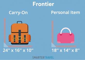 frontier baggage size