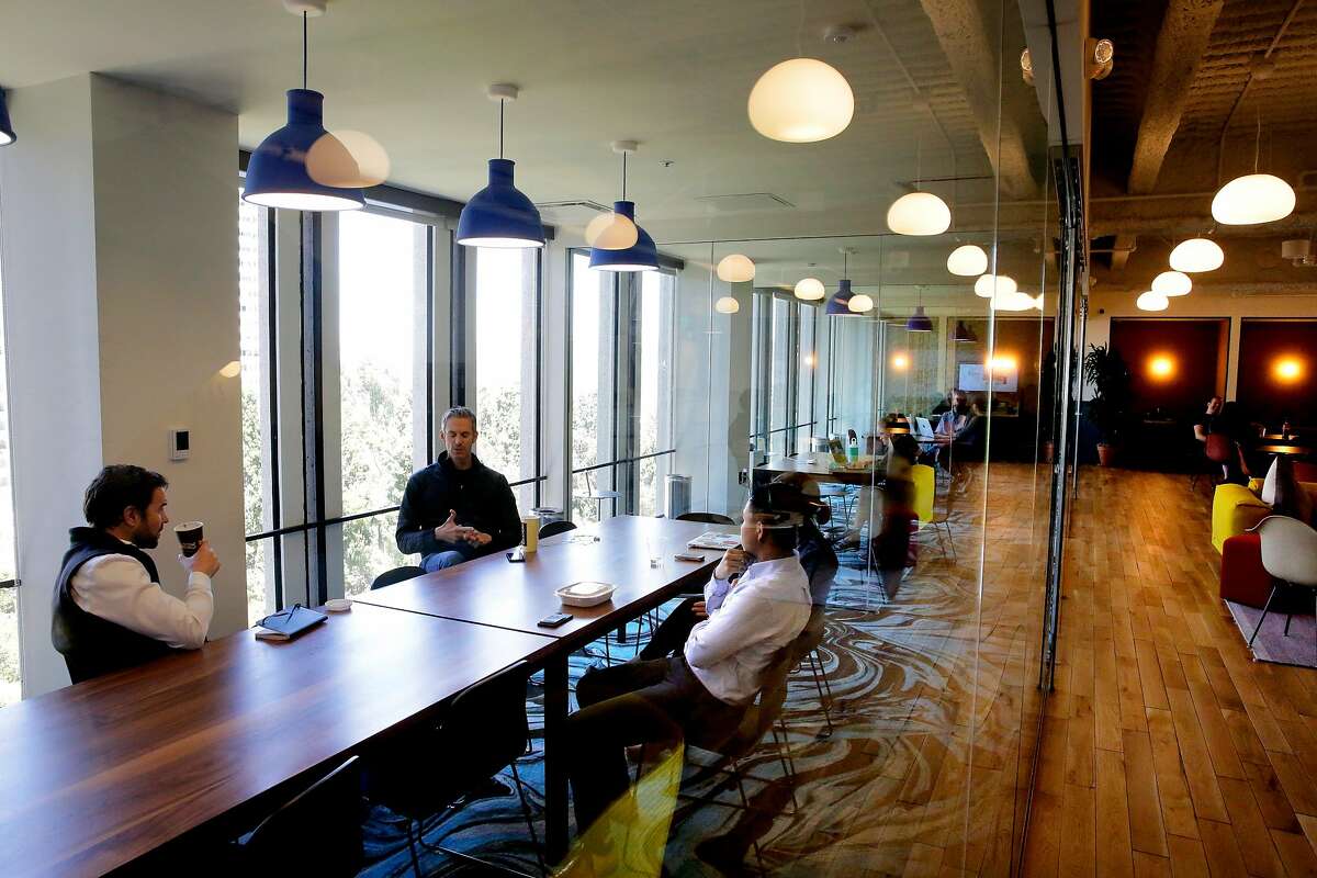 The offices of WeWork in the Embarcadero 2 building in San Francisco, Ca., on Friday June 2, 2017. The San Francisco Treasurer's Office is casting a wider net in search of entrepreneurs who need to get the city's $91 a year business license and has asked co-working space WeWork to provide information on all its San Francisco users so it can notify them about the license.