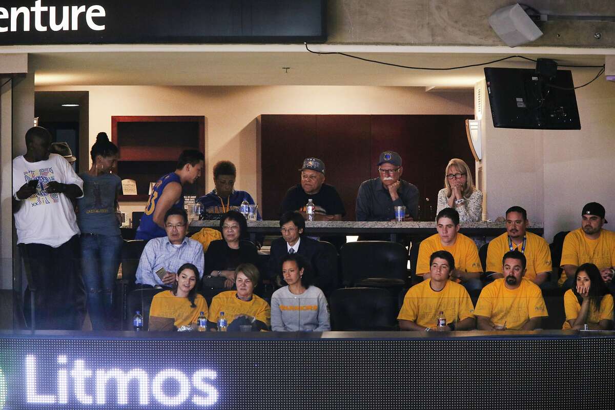 Mezzanine suite 14 during Game 1 of the NBA Finals between the Golden State Warriors and Cleveland Cavaliers on Thursday, June 1, 2017, in Oakland, Calif. The Oakland City Council considered selling its luxury box at Oracle Arena to the Warriors for $200,000 to help generate funds for the cash-strapped city. In the end members balked at the deal. Some council members allegedly didn't want to part with the valuable seats, especially during the Warriors playoffs.