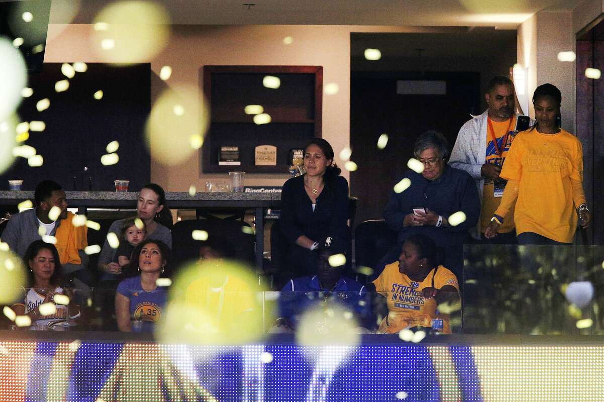 Mezzanine suite 13 during Game 1 of the NBA Finals between the Golden State Warriors and Cleveland Cavaliers on Thursday, June 1, 2017, in Oakland, Calif. The Oakland City Council considered selling its luxury box at Oracle Arena to the Warriors for $200,000 to help generate funds for the cash-strapped city. In the end members balked at the deal. Some council members allegedly didn't want to part with the valuable seats, especially during the Warriors playoffs.