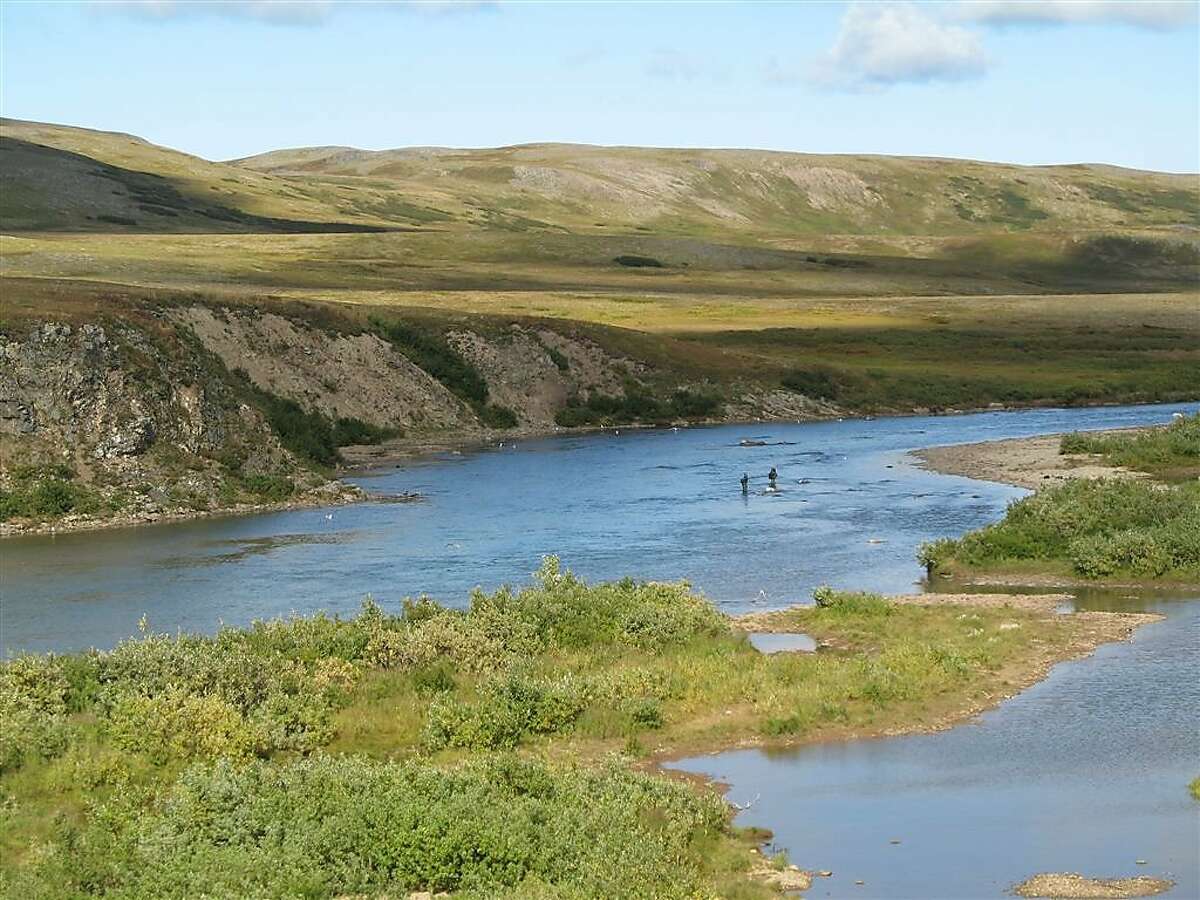 Two anglers share the wilderness experience of fishing the desolate and windswept Moraine River. A trout-filled day on Moraine may be the finest that Alaska has to offer the travelling angler.