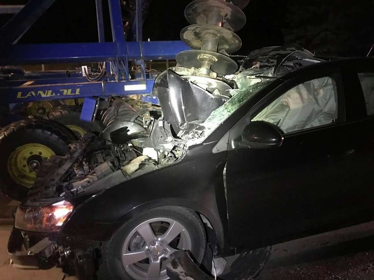A 55-year-old Midland man was jailed for drunken driving causing an accident after the Chevy Cruz he was driving struck a tractor in Isabella County. No one was hurt.