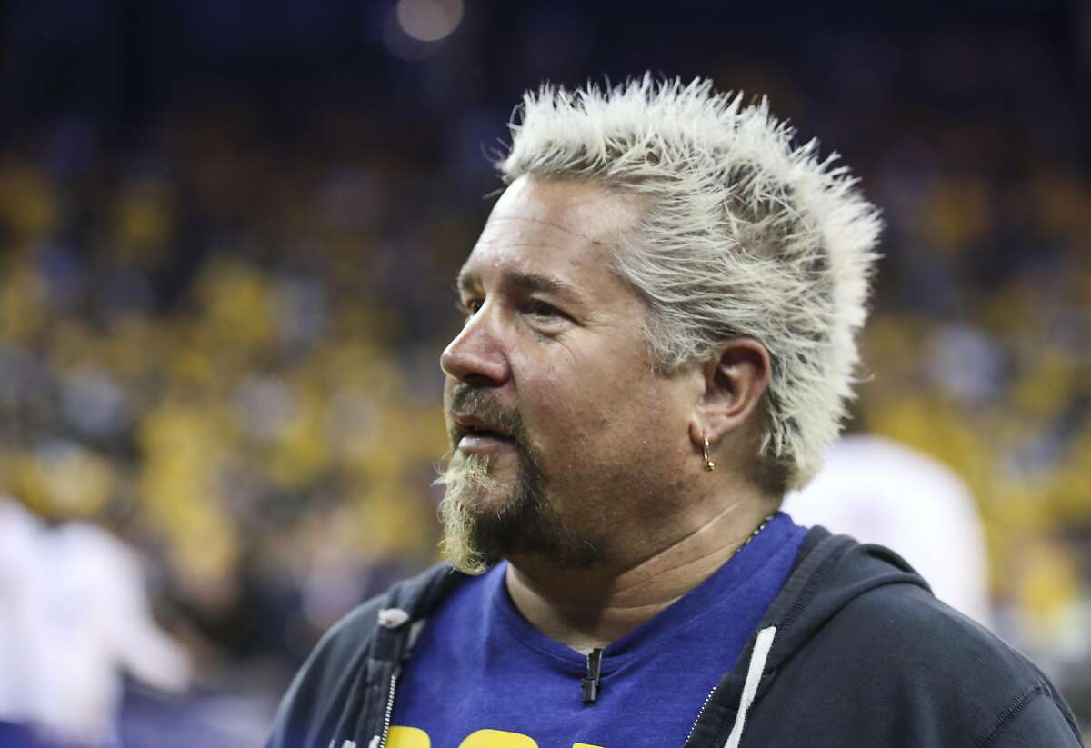 Guy Fieri is seen during Game 2 of the 2017 NBA Finals at Oracle Arena.