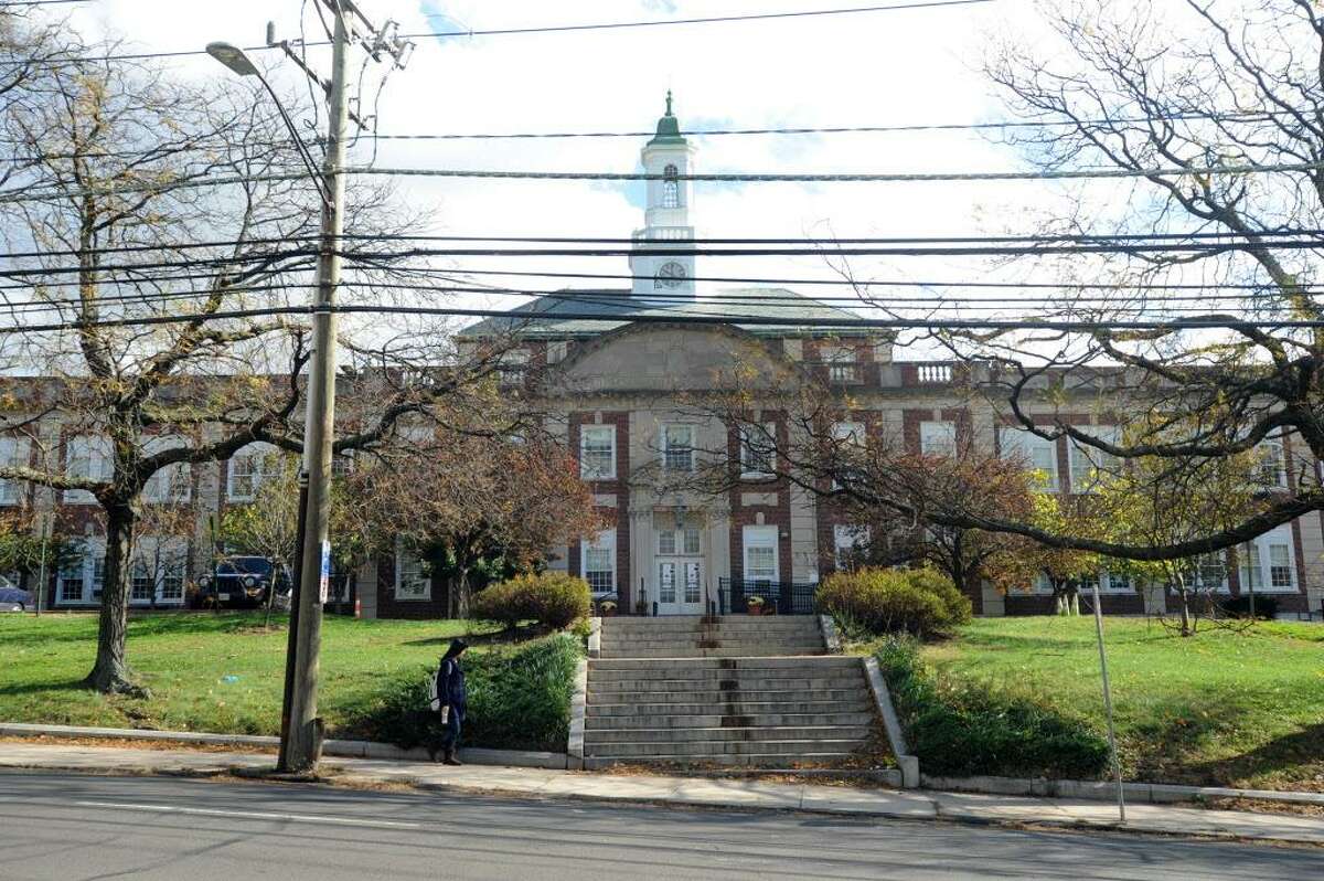 Stamford High School on Strawberry Hill Ave. in Stamford, Conn. on Wednesday, Oct. 31, 2012.