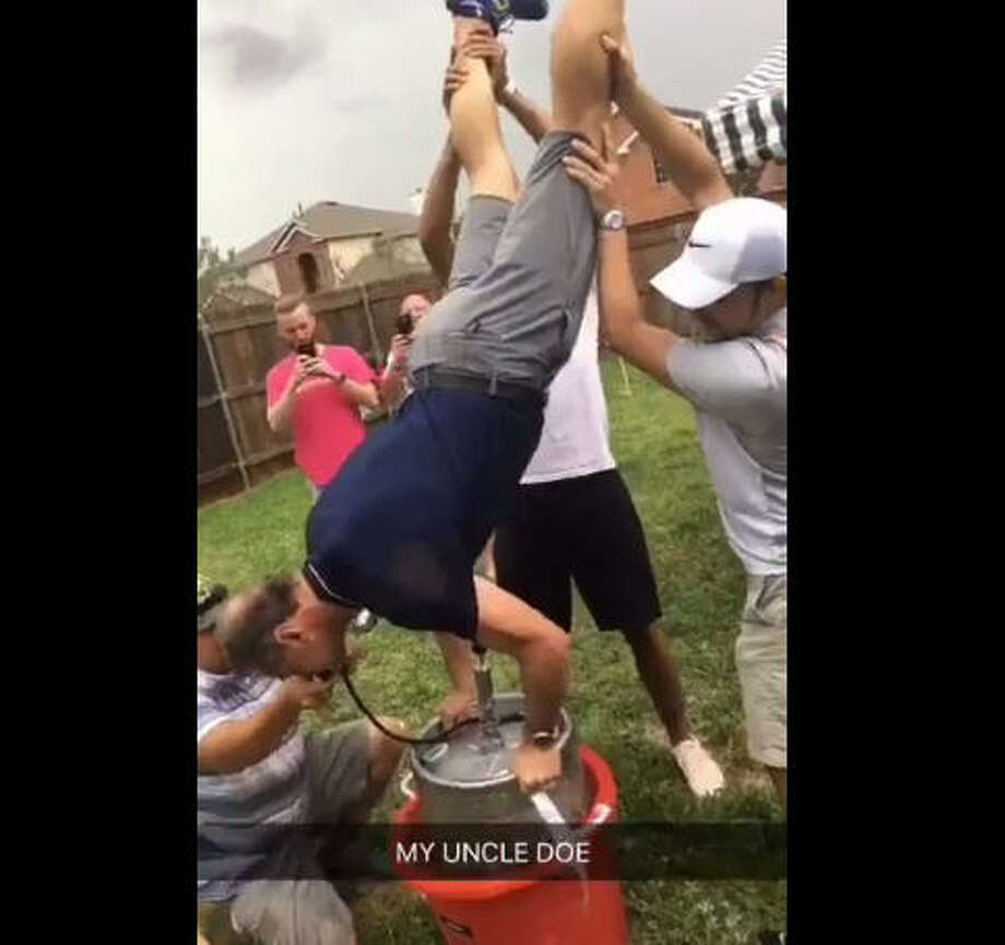 Texas grandma goes viral after doing keg stand at graduation party