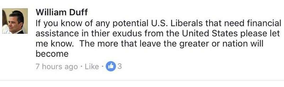 State Rep. Will Duff, R-Bethel, posted this comment on a Bethel Facebook group.